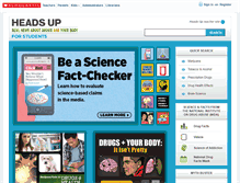 Tablet Screenshot of headsup.scholastic.com