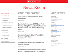 Tablet Screenshot of mediaroom.scholastic.com