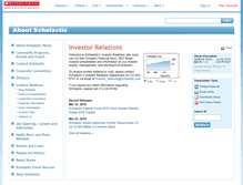 Tablet Screenshot of investor.scholastic.com