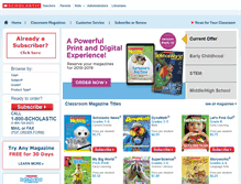 Tablet Screenshot of classroommagazines.scholastic.com